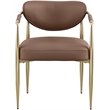 Meridian Furniture Virella Brown Vegan Leather Dining Chair (Set of 2)
