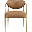 Meridian Furniture Virella Cognac Vegan Leather Dining Chair (Set of 2)
