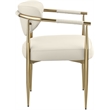 Meridian Furniture Virella Cream Vegan Leather Dining Chair (Set of 2)