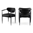 Meridian Furniture Virella Black Vegan Leather Dining Chair (Set of 2)