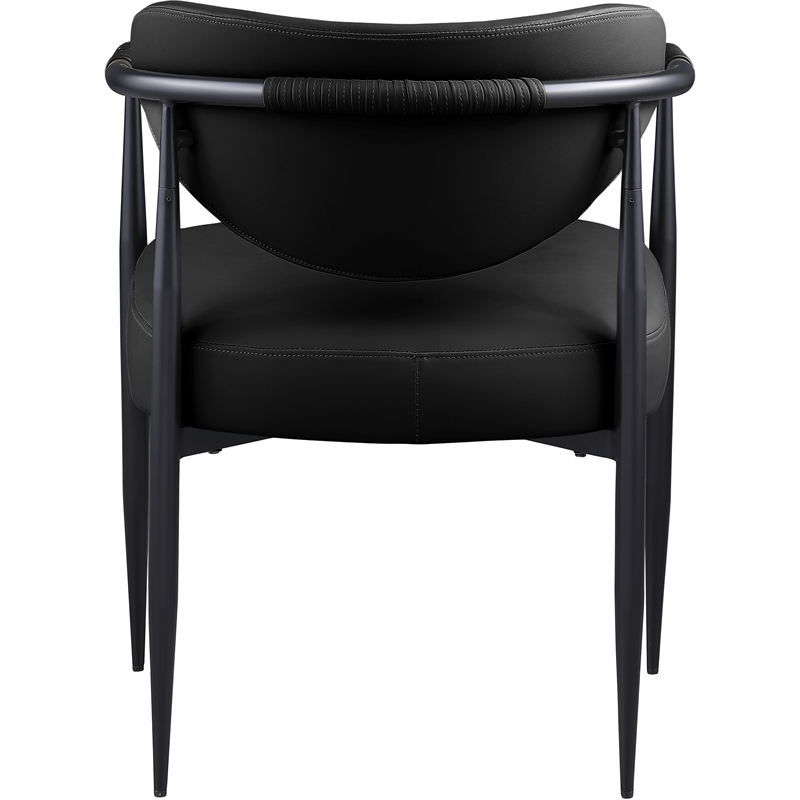 Meridian Furniture Virella Black Vegan Leather Dining Chair (Set of 2)