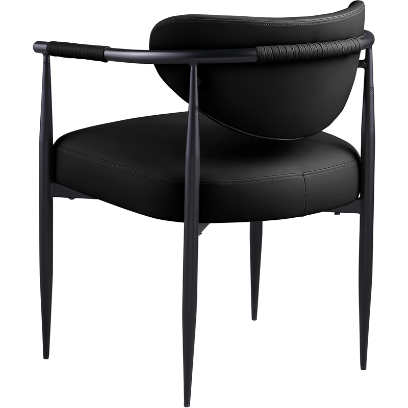 Meridian Furniture Virella Black Vegan Leather Dining Chair (Set of 2)
