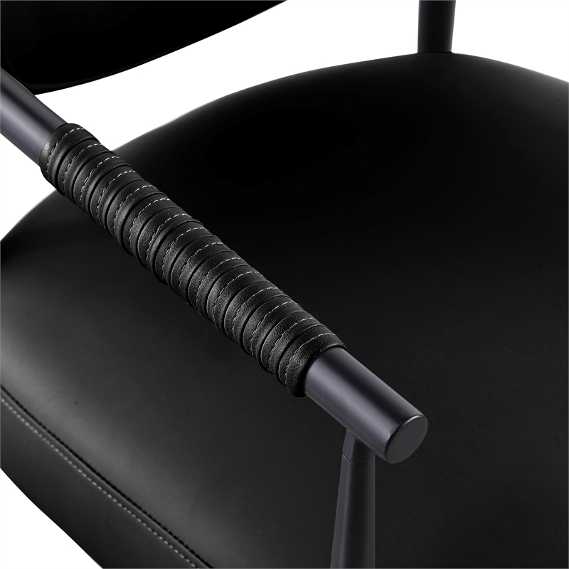 Meridian Furniture Virella Black Vegan Leather Dining Chair (Set of 2)