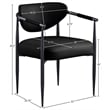 Meridian Furniture Virella Black Vegan Leather Dining Chair (Set of 2)