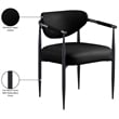 Meridian Furniture Virella Black Vegan Leather Dining Chair (Set of 2)