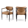 Meridian Furniture Virella Cognac Vegan Leather Dining Chair (Set of 2)