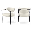 Meridian Furniture Virella Cream Vegan Leather Dining Chair (Set of 2)
