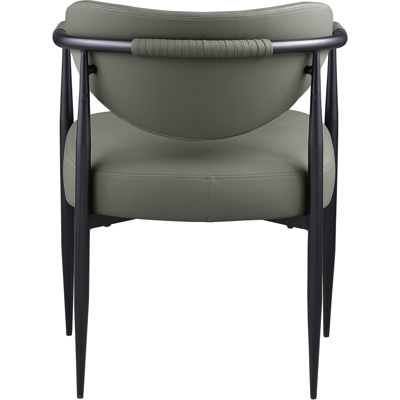 Meridian Furniture Virella Olive Vegan Leather Dining Chair (Set of 2)