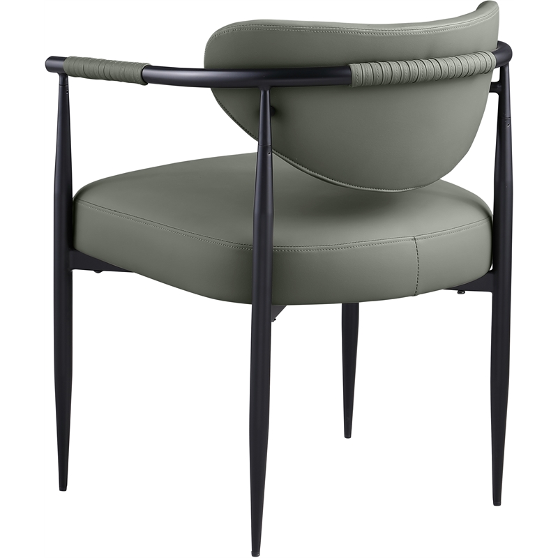 Meridian Furniture Virella Olive Vegan Leather Dining Chair (Set of 2)