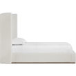 Meridian Furniture Solange Cream Linen Textured Fabric Upholstered Twin Bed