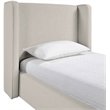 Meridian Furniture Kendall Beige Linen Textured Fabric Upholstered Twin Bed