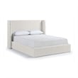 Meridian Furniture Kendall Cream Linen Textured Fabric Upholstered Full Bed