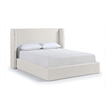 Meridian Furniture Kendall Cream Linen Textured Fabric Upholstered King Bed