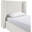 Meridian Furniture Kendall Cream Linen Textured Fabric Upholstered Twin Bed
