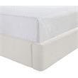 Meridian Furniture Kendall Cream Linen Textured Fabric Upholstered Twin Bed