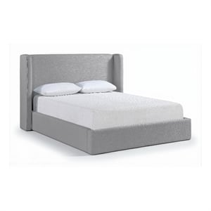 Meridian Furniture Kendall Grey Linen Textured Fabric Upholstered King Bed