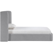 Meridian Furniture Kendall Grey Linen Textured Fabric Upholstered Twin Bed