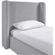 Meridian Furniture Kendall Grey Linen Textured Fabric Upholstered Twin Bed
