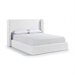 Meridian Furniture Kendall White Linen Textured Fabric Upholstered Full Bed