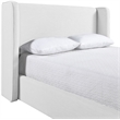 Meridian Furniture Kendall White Linen Textured Fabric Upholstered Full Bed