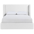Meridian Furniture Kendall White Linen Textured Fabric Upholstered King Bed