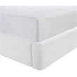 Meridian Furniture Kendall White Linen Textured Fabric Upholstered Queen Bed