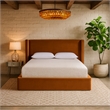 Meridian Furniture Kendall Cognac Velvet Upholstered Full Bed