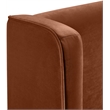 Meridian Furniture Kendall Cognac Velvet Upholstered Queen Bed