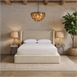 Meridian Furniture Kendall Cream Velvet Upholstered Full Bed