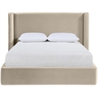 Meridian Furniture Kendall Cream Velvet Upholstered Full Bed