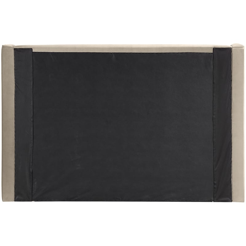 Meridian Furniture Kendall Cream Velvet Upholstered King Bed