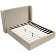 Meridian Furniture Kendall Cream Velvet Upholstered King Bed