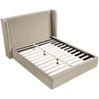 Meridian Furniture Kendall Cream Velvet Upholstered Queen Bed
