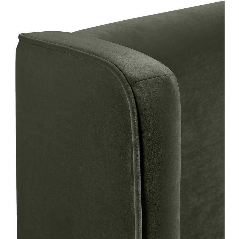Meridian Furniture Kendall Green Velvet Upholstered Full Bed