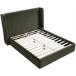 Meridian Furniture Kendall Green Velvet Upholstered Queen Bed