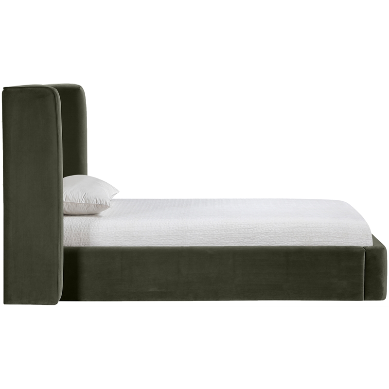 Meridian Furniture Kendall Green Velvet Upholstered Twin Bed
