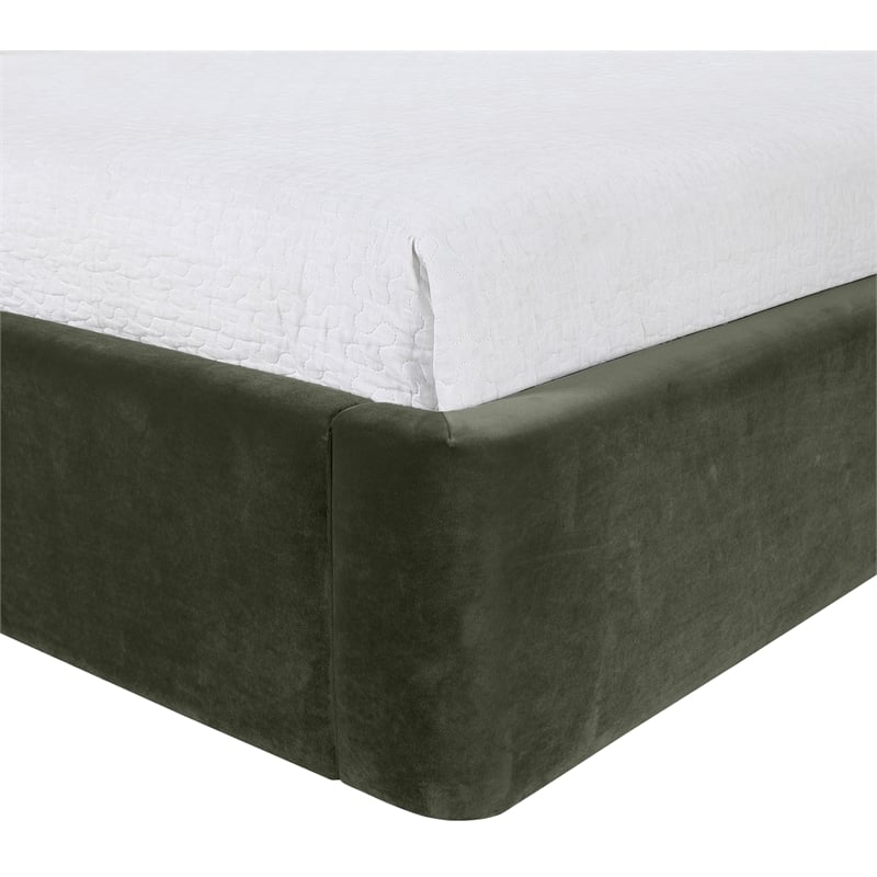 Meridian Furniture Kendall Green Velvet Upholstered Twin Bed