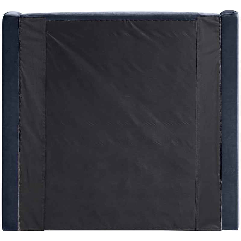 Meridian Furniture Kendall Navy Velvet Upholstered Twin Bed