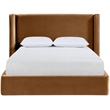 Meridian Furniture Kendall Saddle Velvet Upholstered Full Bed