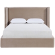 Meridian Furniture Kendall Taupe Velvet Upholstered Full Bed