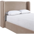 Meridian Furniture Kendall Taupe Velvet Upholstered Queen Bed