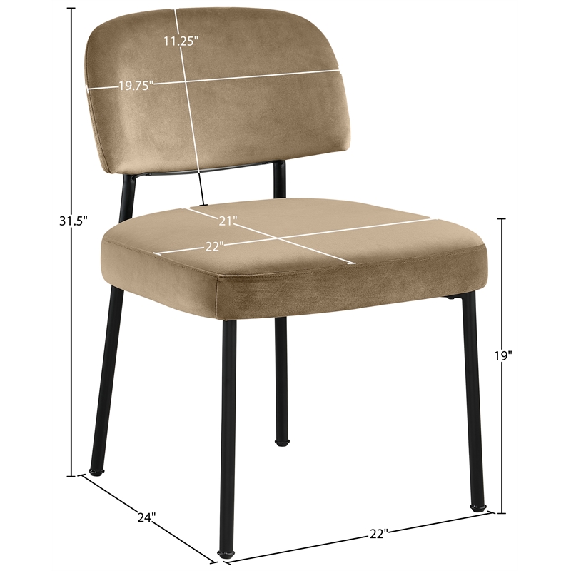 Meridian Furniture Zarelle Beige Performance Fabric Dining Chair (Set of 2)