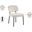 Meridian Furniture Zarelle Cream Performance Fabric Dining Chair (Set of 2)