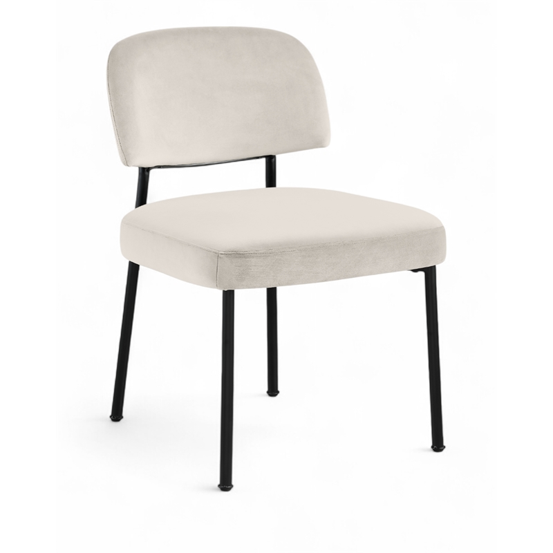 Meridian Furniture Zarelle Cream Performance Fabric Dining Chair (Set of 2)