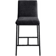 Meridian Furniture Reeves Black Chenille Upholstered Counter Stool (Set of 2)