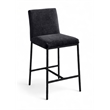 Meridian Furniture Reeves Black Chenille Upholstered Counter Stool (Set of 2)