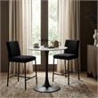 Meridian Furniture Reeves Black Chenille Upholstered Counter Stool (Set of 2)