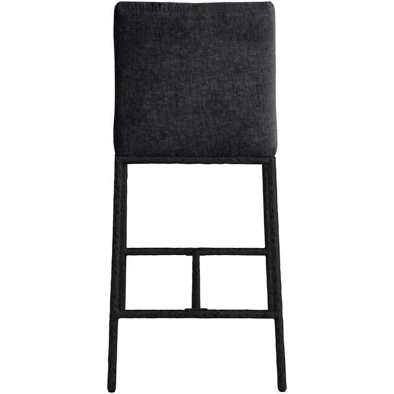Meridian Furniture Reeves Black Chenille Upholstered Counter Stool (Set of 2)