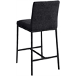 Meridian Furniture Reeves Black Chenille Upholstered Counter Stool (Set of 2)