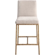Meridian Furniture Reeves Beige Chenille Upholstered Counter Stool (Set of 2)